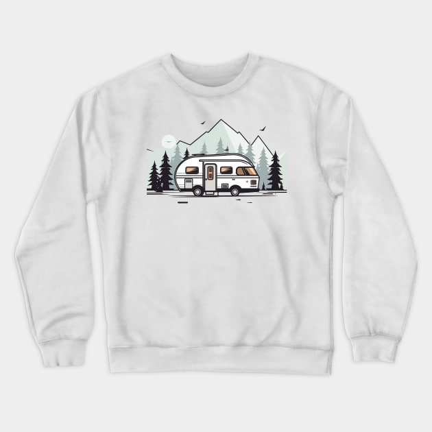 minimalist Vanlife Crewneck Sweatshirt by MK3